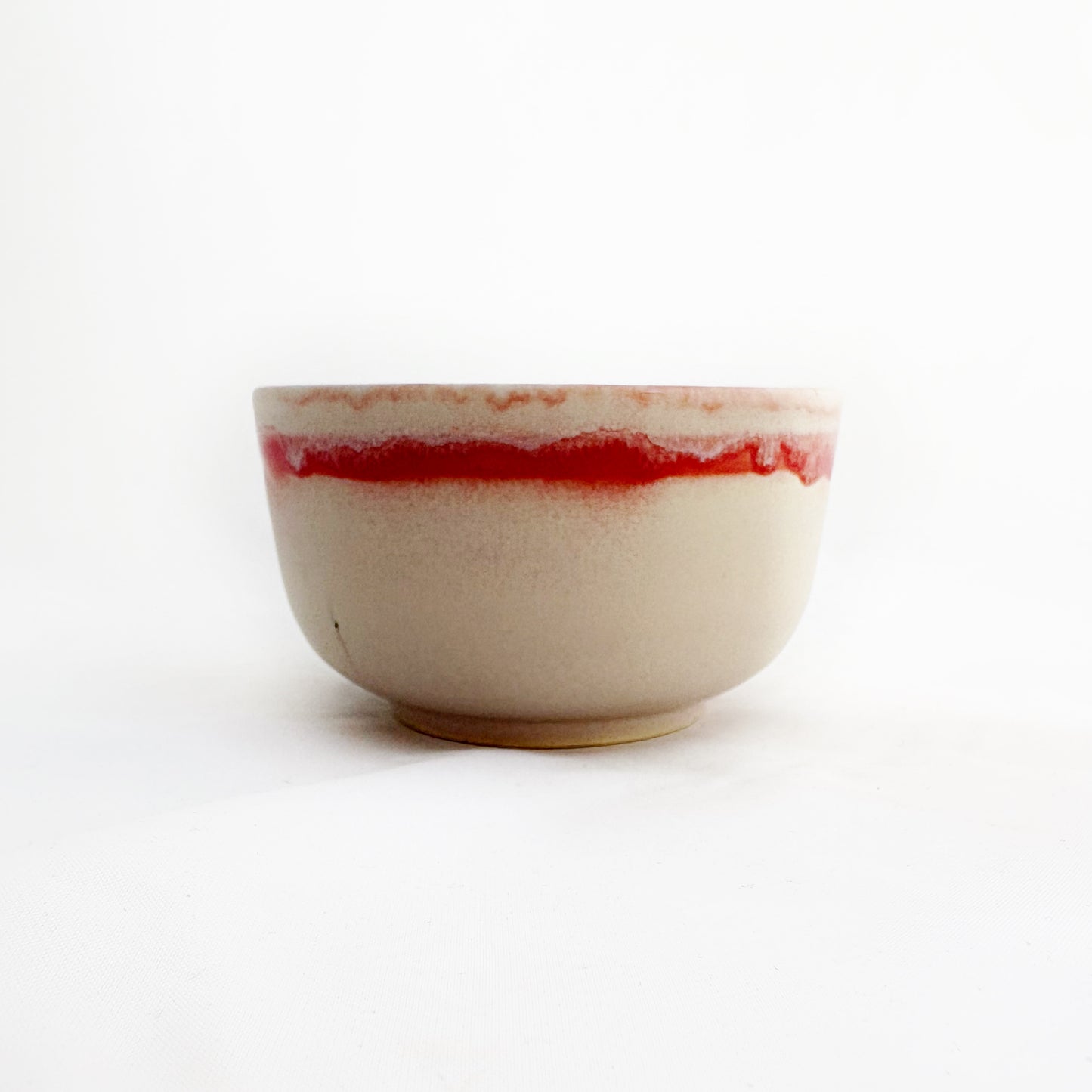 Color Stripe Dessert Bowl | Dark Pink