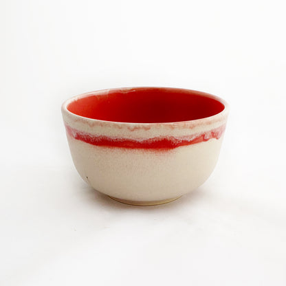 Color Stripe Dessert Bowl | Dark Pink