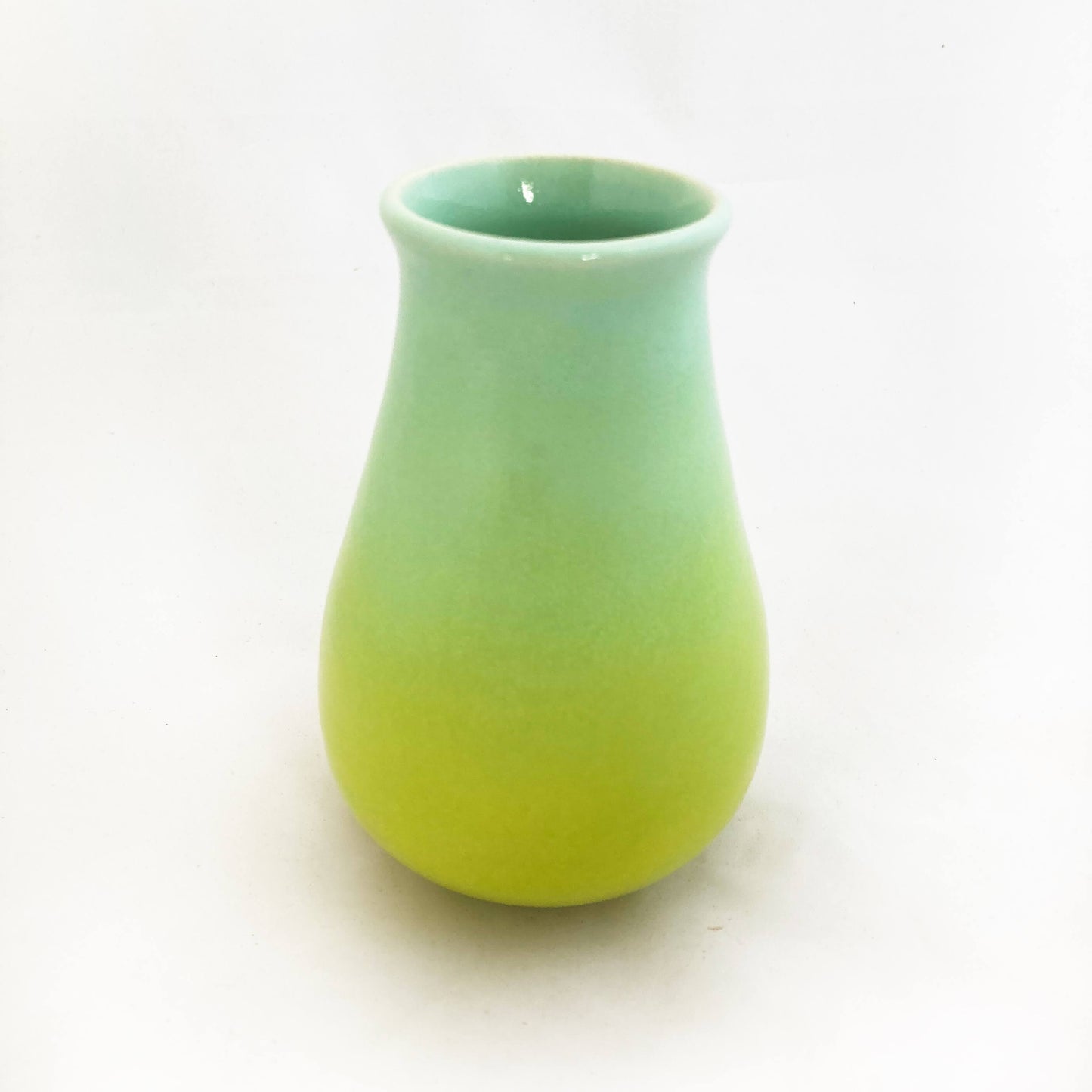 Colorful Ombre Bud Vase | Medium Bright Green and Aqua